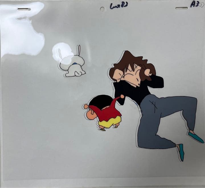 クレヨンしんちゃん 野原しんのすけ＆野原みさえ＆シロ セル画8枚＋