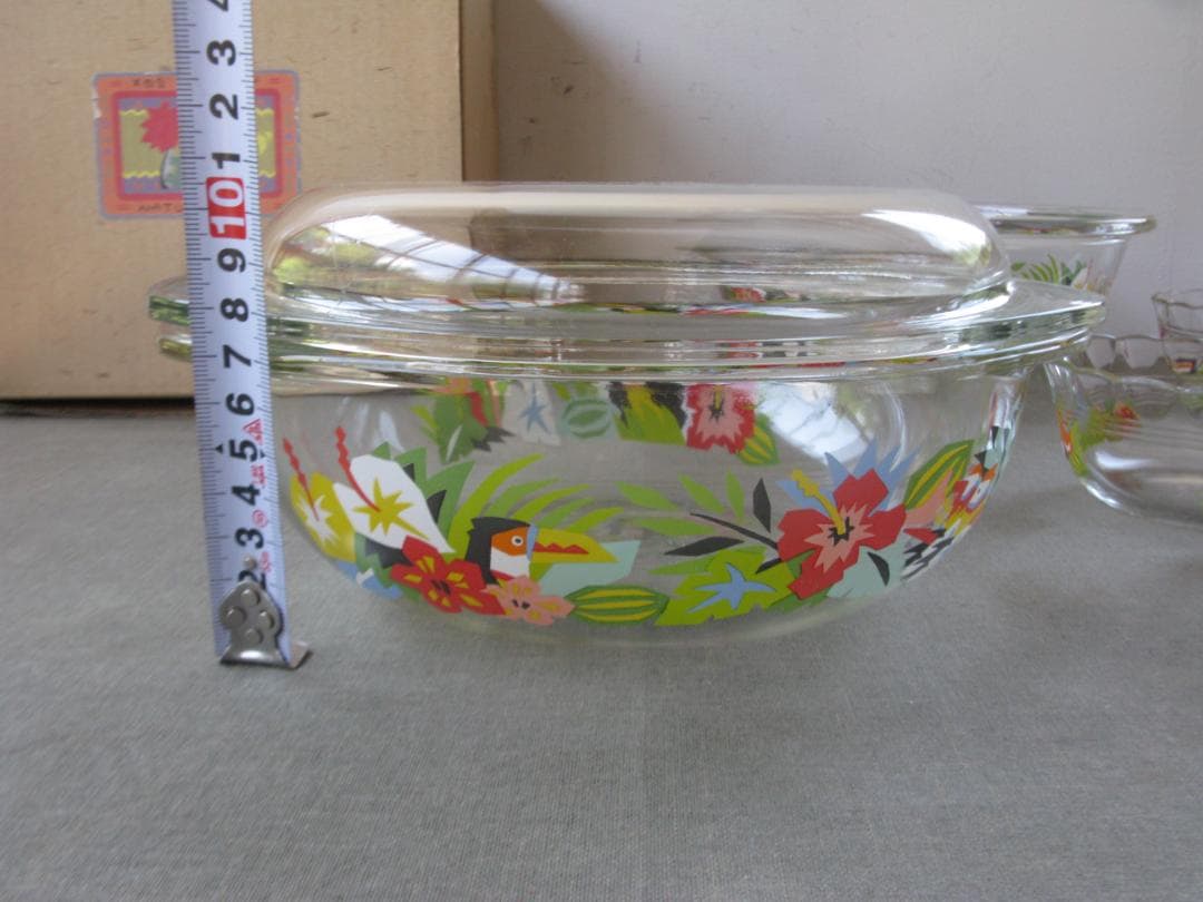 【Lanikai】☆　PYREX　トロピカル柄　昭和レトロ　超レア　☆