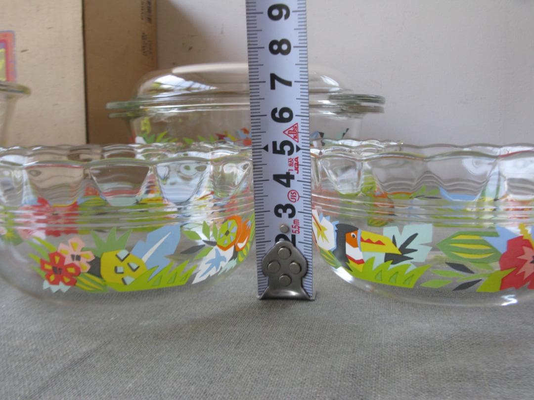 【Lanikai】☆　PYREX　トロピカル柄　昭和レトロ　超レア　☆