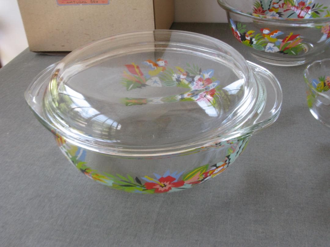 【Lanikai】☆　PYREX　トロピカル柄　昭和レトロ　超レア　☆