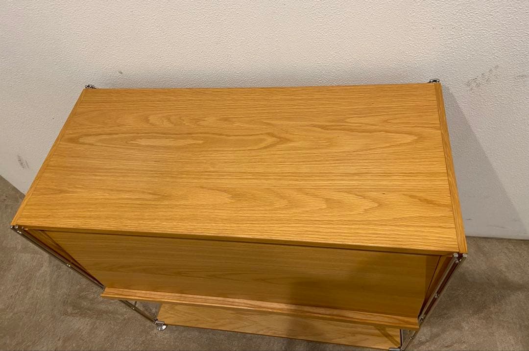 ⭐️美品⭐️フラップ扉⭐️廃盤希少⭐️無印⭐️ステンレスユニットシェルフ⭐️ワイド 小