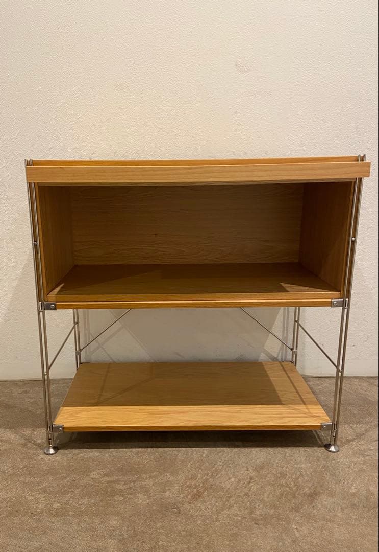⭐️美品⭐️フラップ扉⭐️廃盤希少⭐️無印⭐️ステンレスユニットシェルフ⭐️ワイド 小