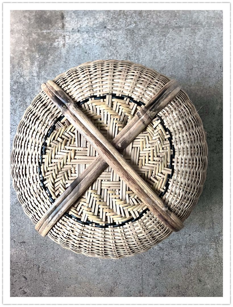 鳥越竹細工 竹籠 鈴竹 岩手 天然木 手作り 古民具 昭和レトロ