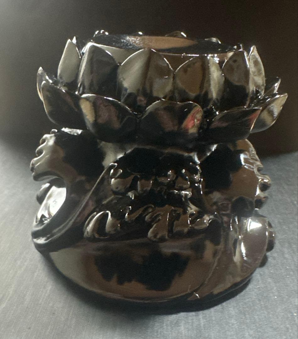 ウルグアイ産 ノーセメント アメジスト 笑い口 台座付