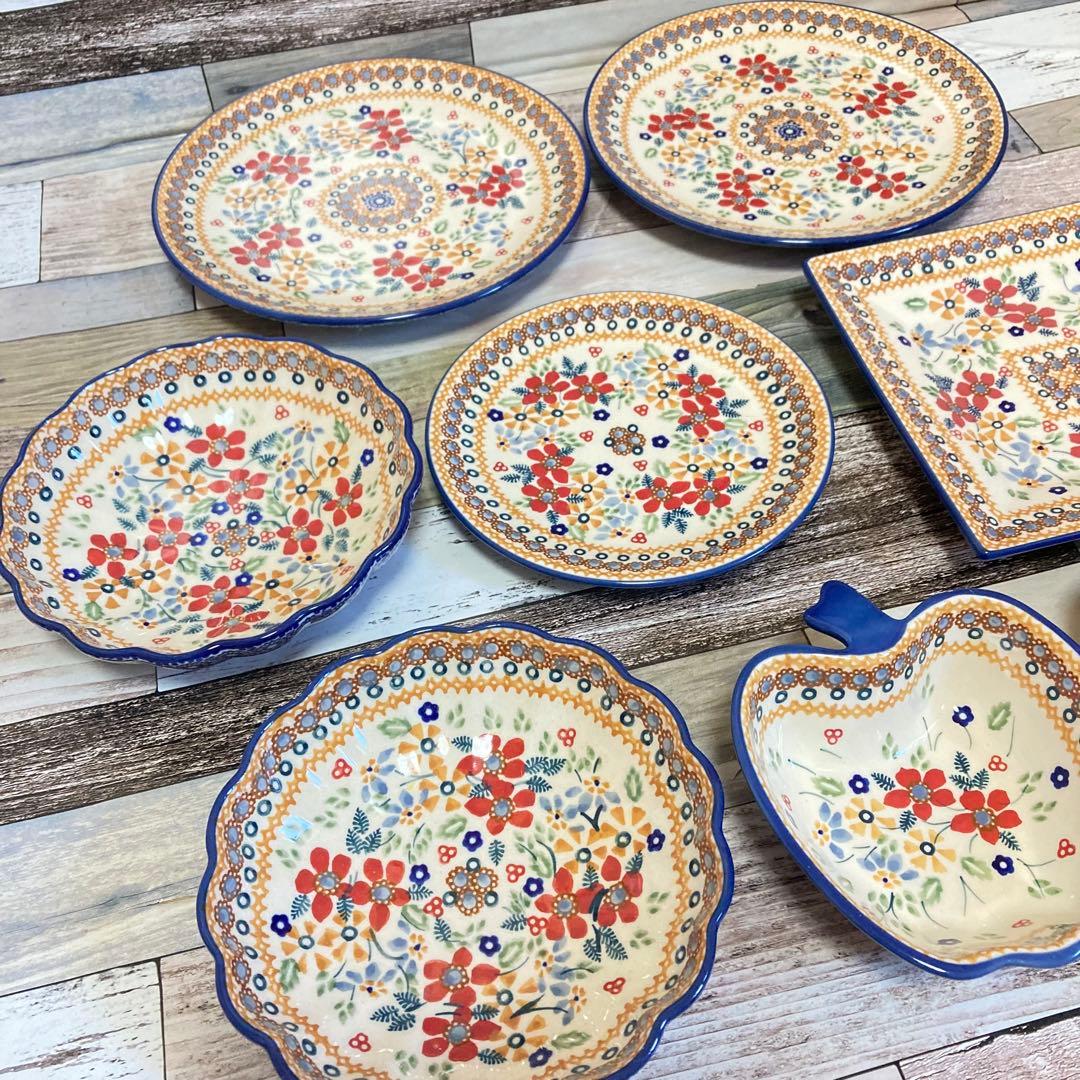 ポーリッシュポタリー　ポーランド食器　まとめ売り　8点セット