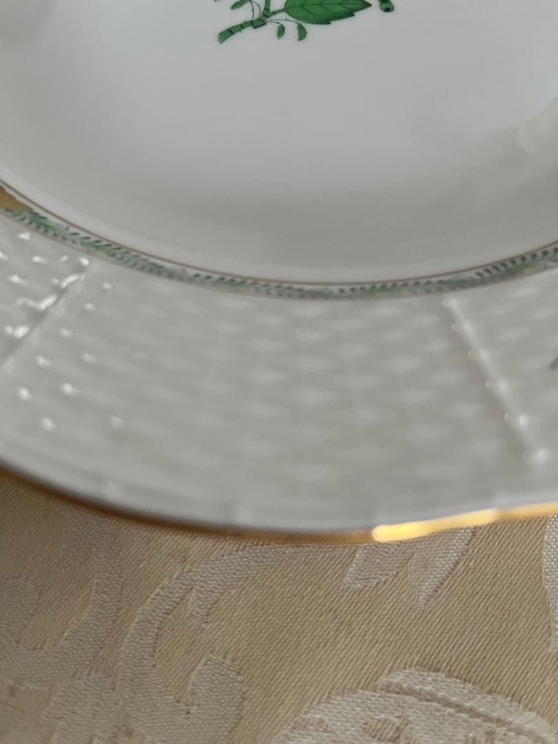HERENDヘレンド アポニーグリーンスープ皿 大皿 深皿 二枚 - メルカリ