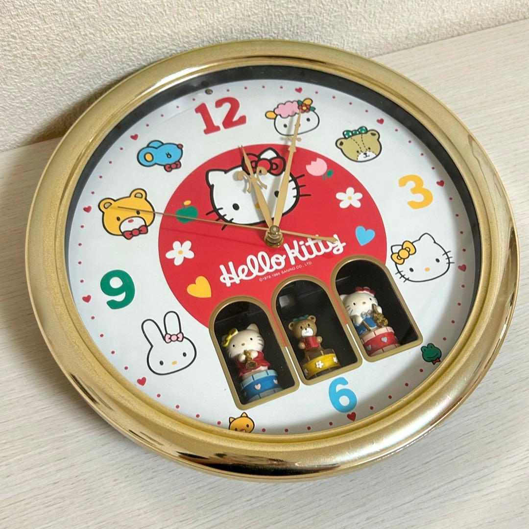 サンリオ キティちゃん 掛け時計 からくり時計 レトロ 1995年 - メルカリ