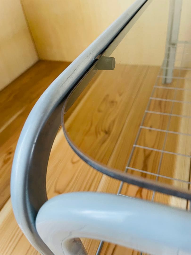 80-90s/ガラステーブル/コーヒーテーブル/ビンテージ/レトロ/ポップ/①