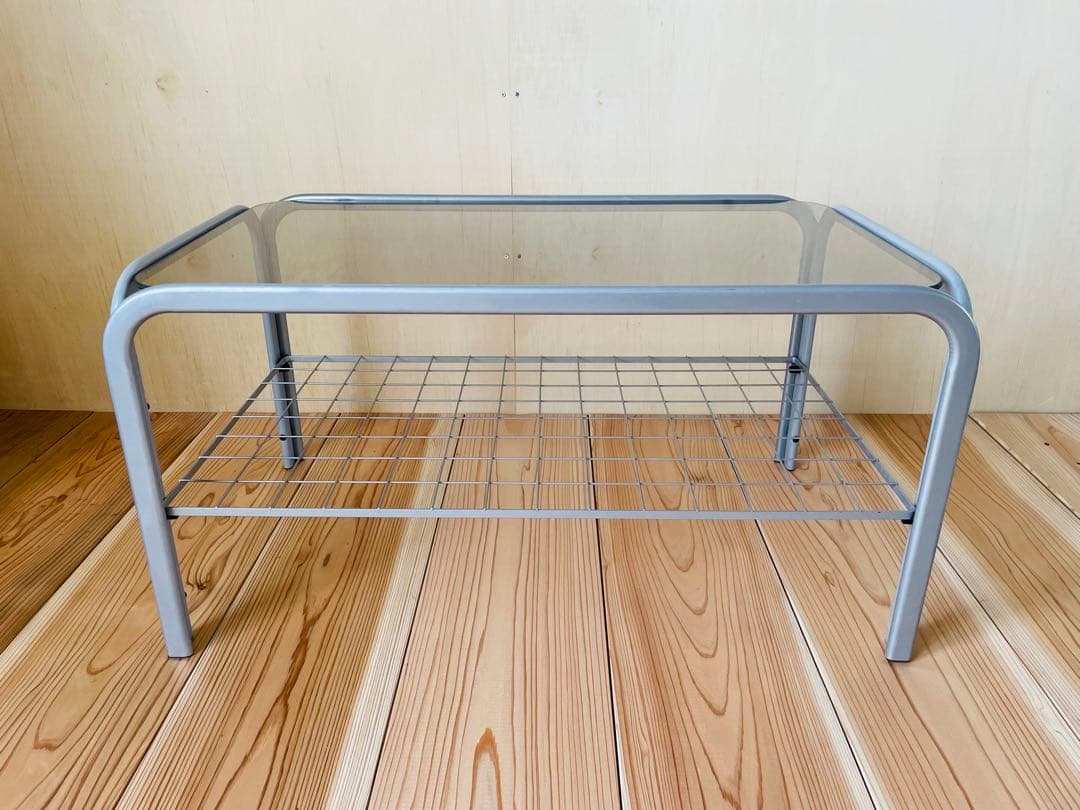 80-90s/ガラステーブル/コーヒーテーブル/ビンテージ/レトロ/ポップ/①