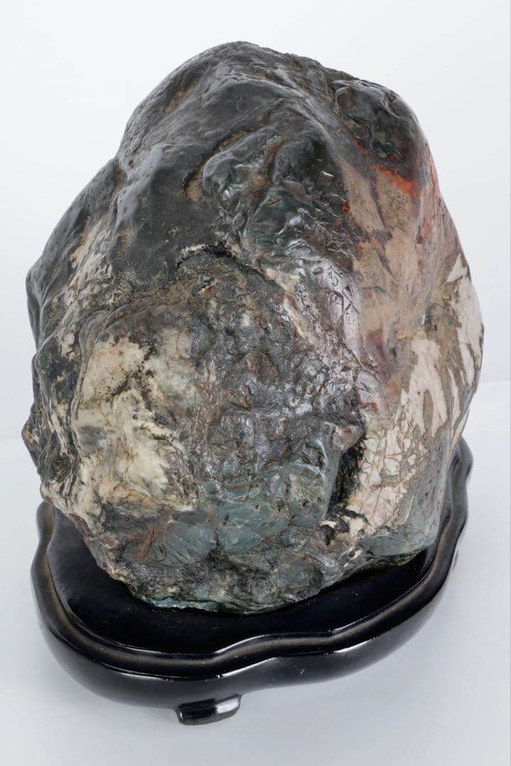 根尾谷産 天然菊花石 台座付 8.3kg 大輪 鑑賞石 原石 水石 紋石 美石