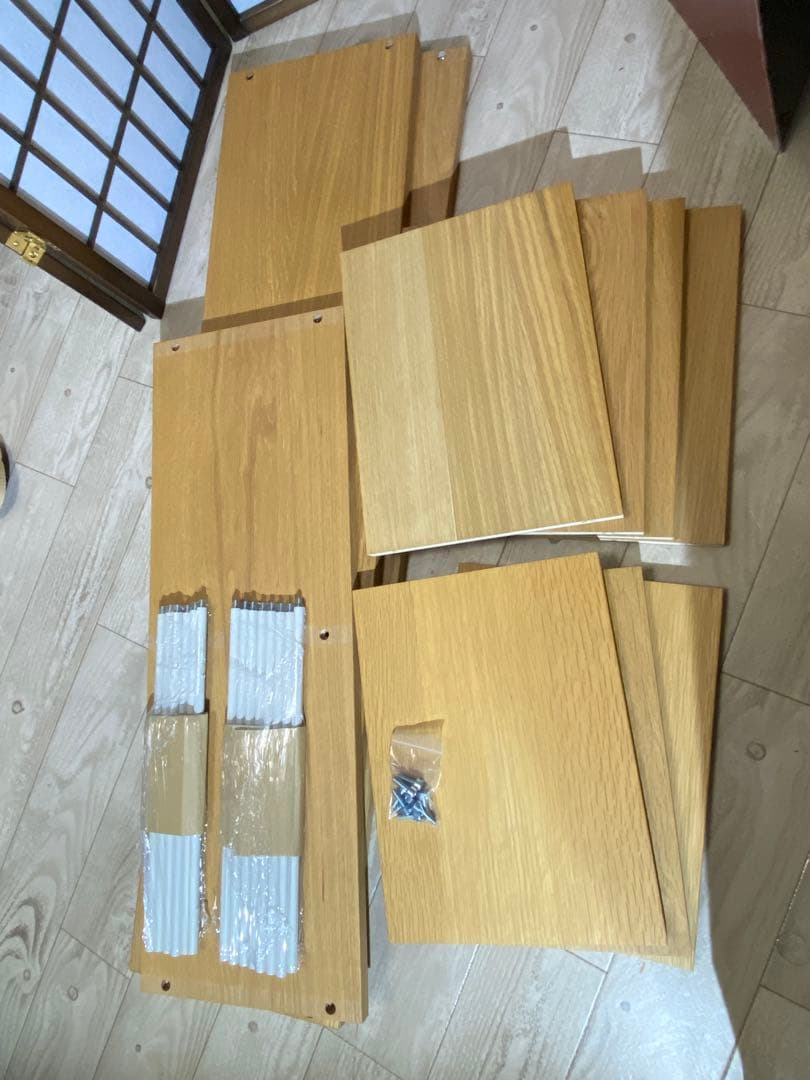 ✨大人気✨無印良品　スタッキングシェルフ　オーク3段+追加2段