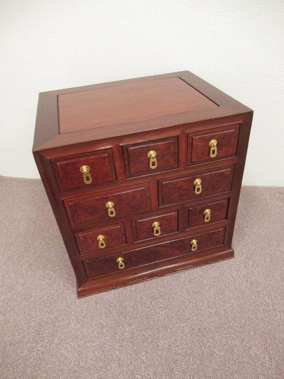 木製キャビネット 幅約42cm x 奥行約53cm x 高約52cm