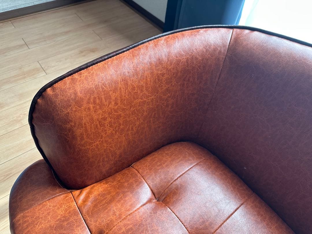 2人掛けソファ(ブラウン)