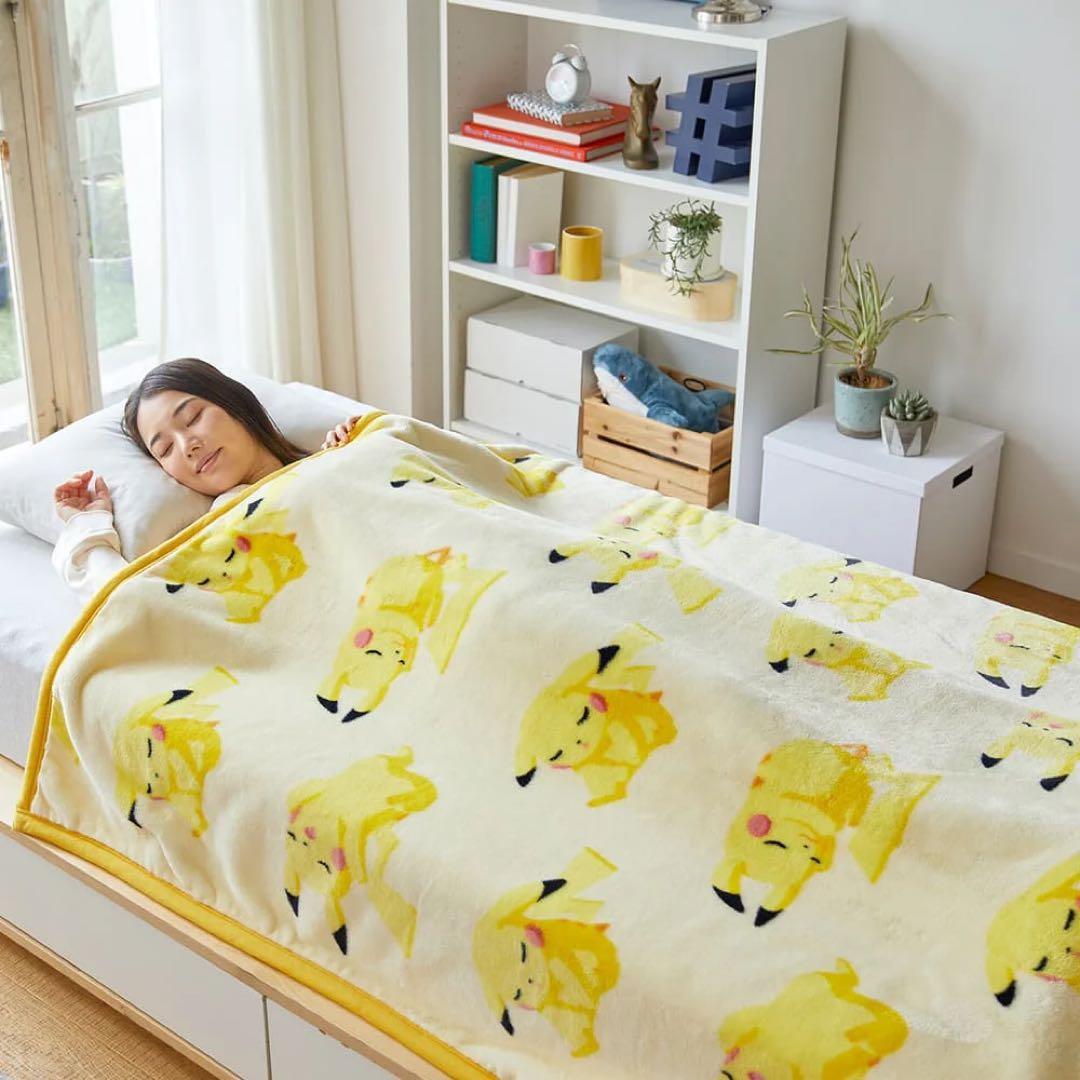 ポケモン　スリープ ピカチュウ　ブランケット　シングル　完売品　毛布　西川