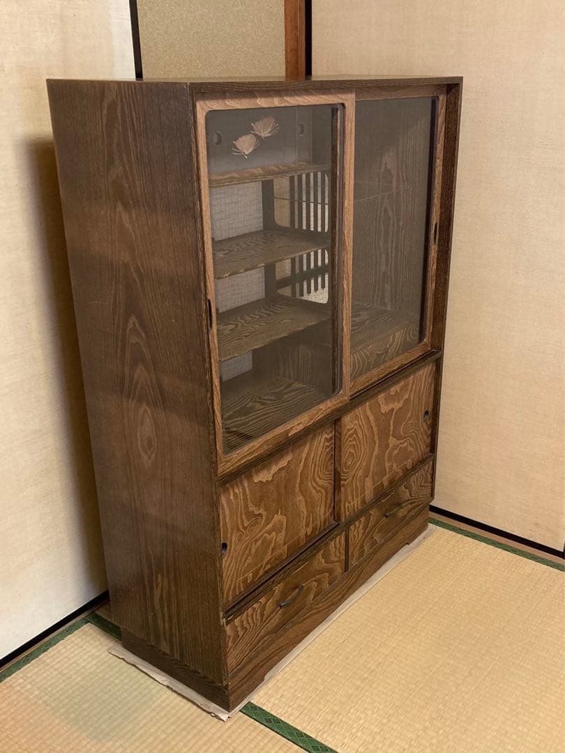 水屋箪笥　茶箪笥　飾り棚　昭和レトロ