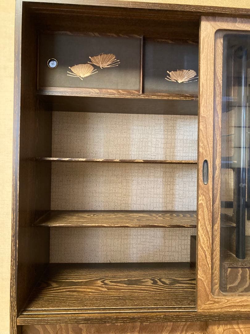 水屋箪笥　茶箪笥　飾り棚　昭和レトロ