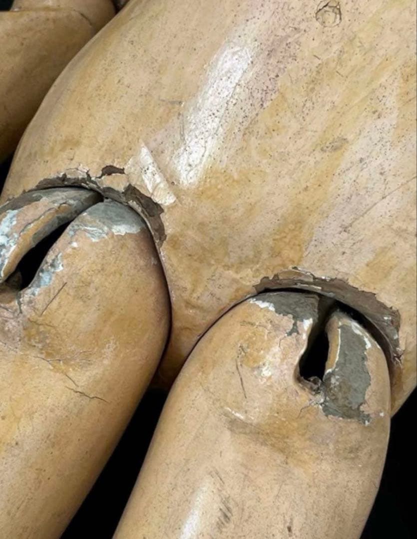 アンティークフレンチフランスビスクドールジュモー ドールレトロ陶器人形ドレス