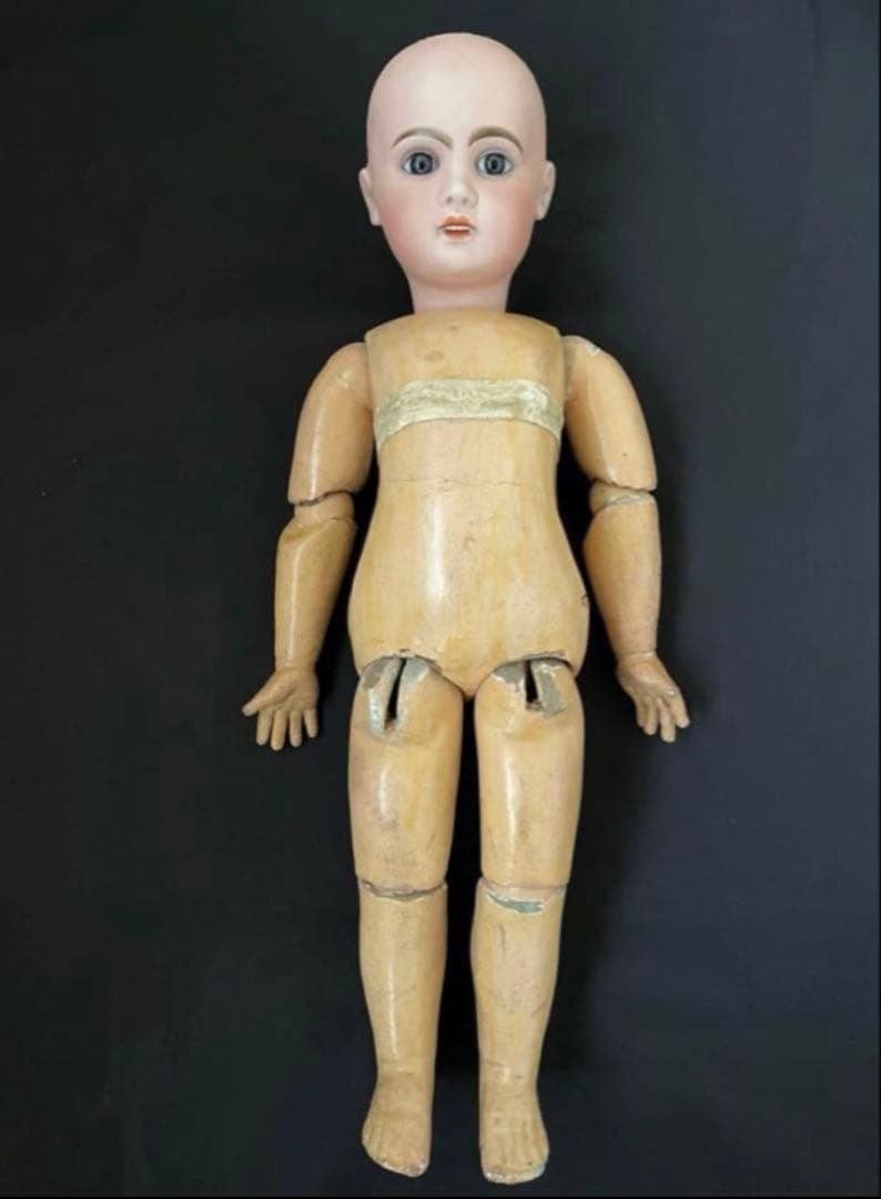 アンティークフレンチフランスビスクドールジュモー ドールレトロ陶器人形ドレス