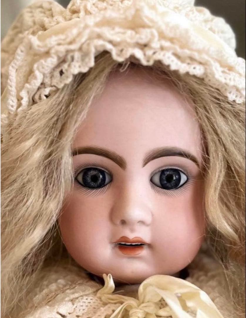 アンティークフレンチフランスビスクドールジュモー ドールレトロ陶器人形ドレス