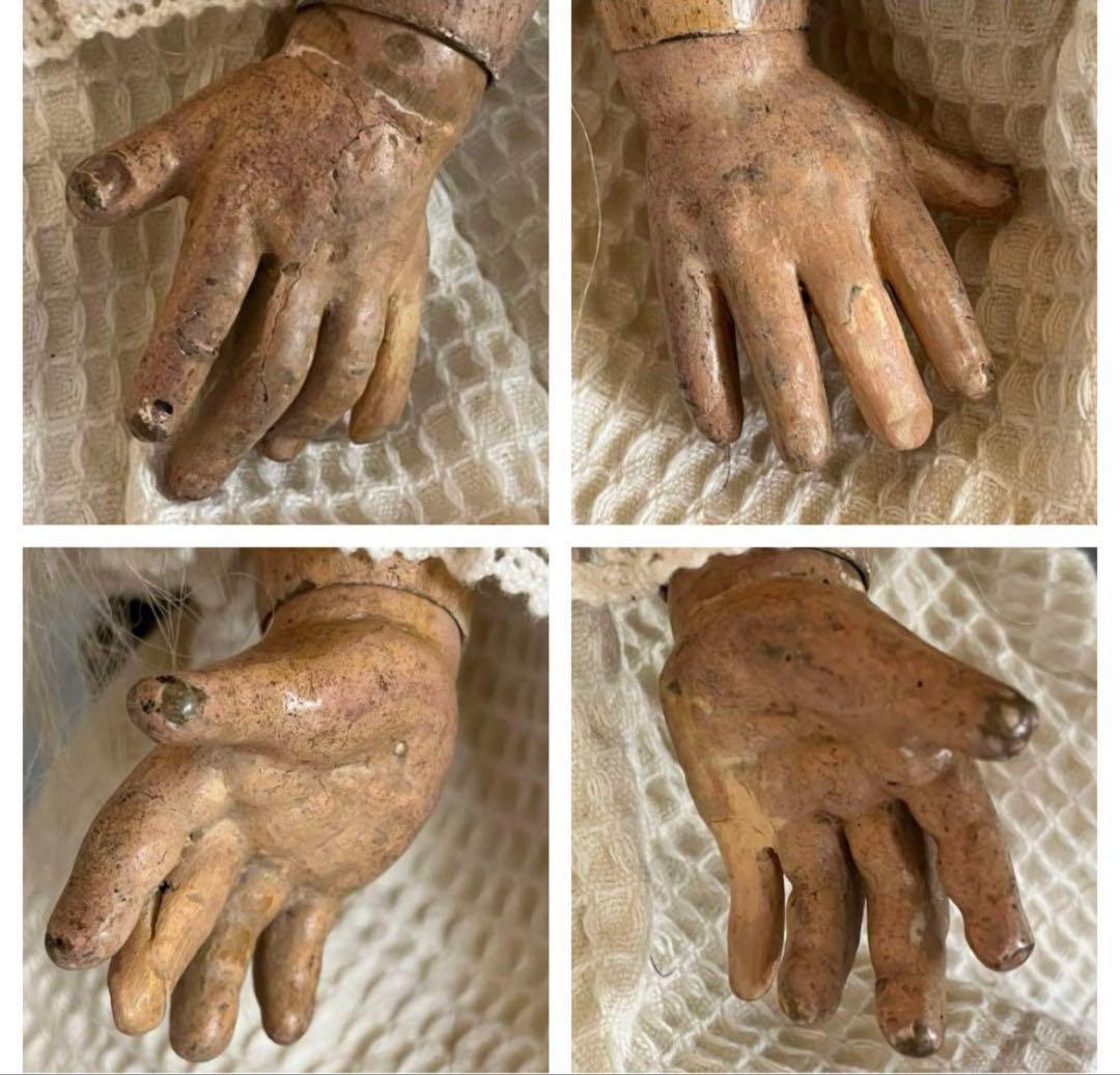 アンティークフレンチフランスビスクドールジュモー ドールレトロ陶器人形ドレス