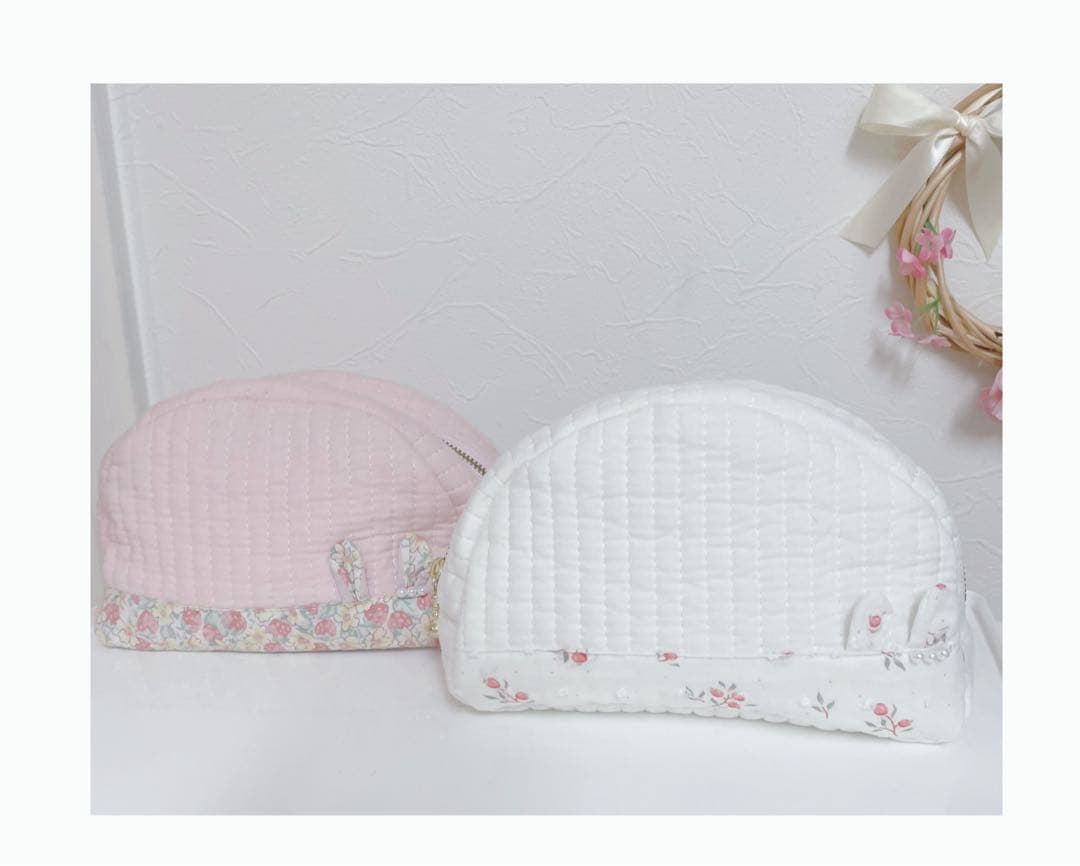 ハンドメイド　うさみみポーチ　ゆいと様