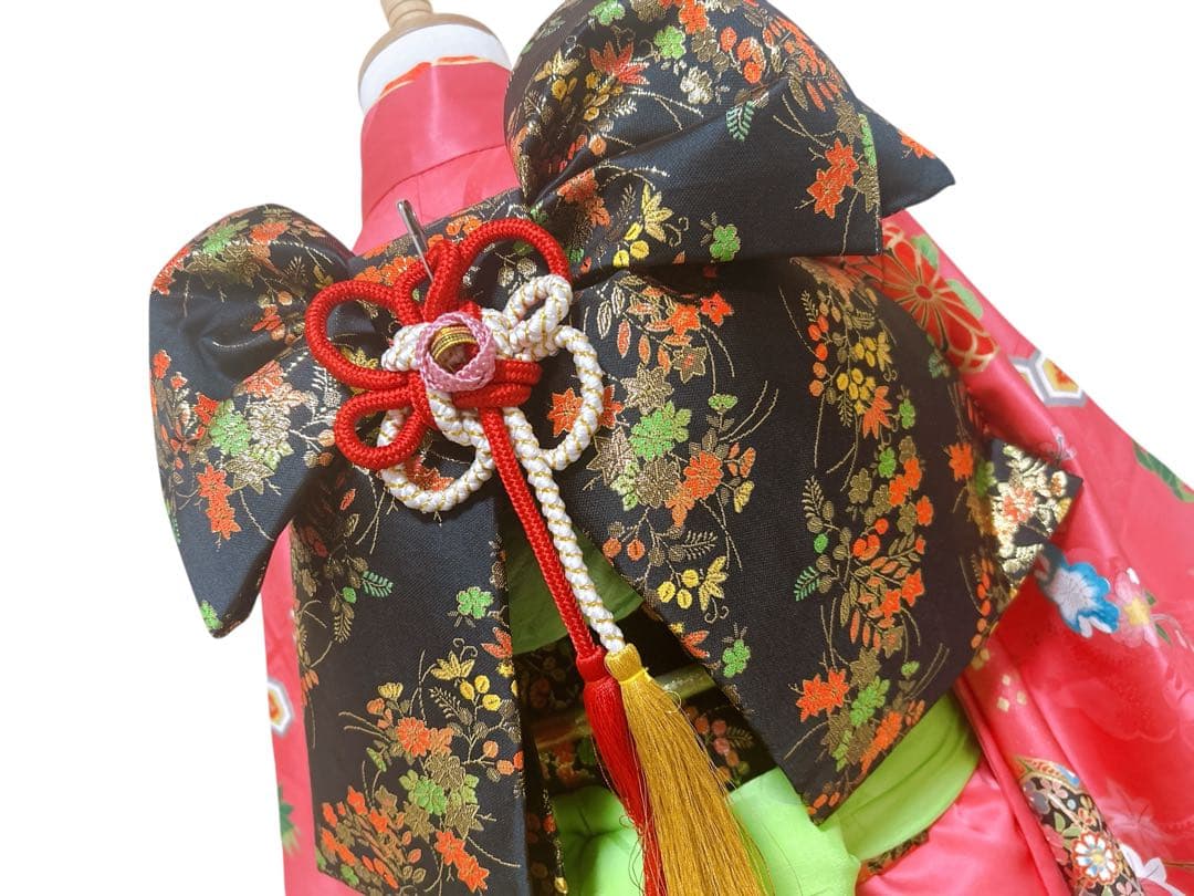 正絹フルセット♡七五三　7歳　女の子　一式　ピンク系　黒