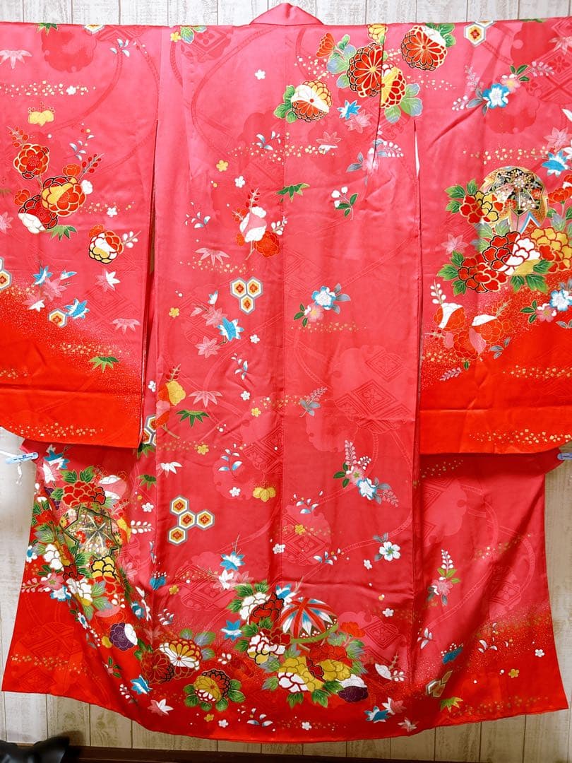 正絹フルセット♡七五三　7歳　女の子　一式　ピンク系　黒