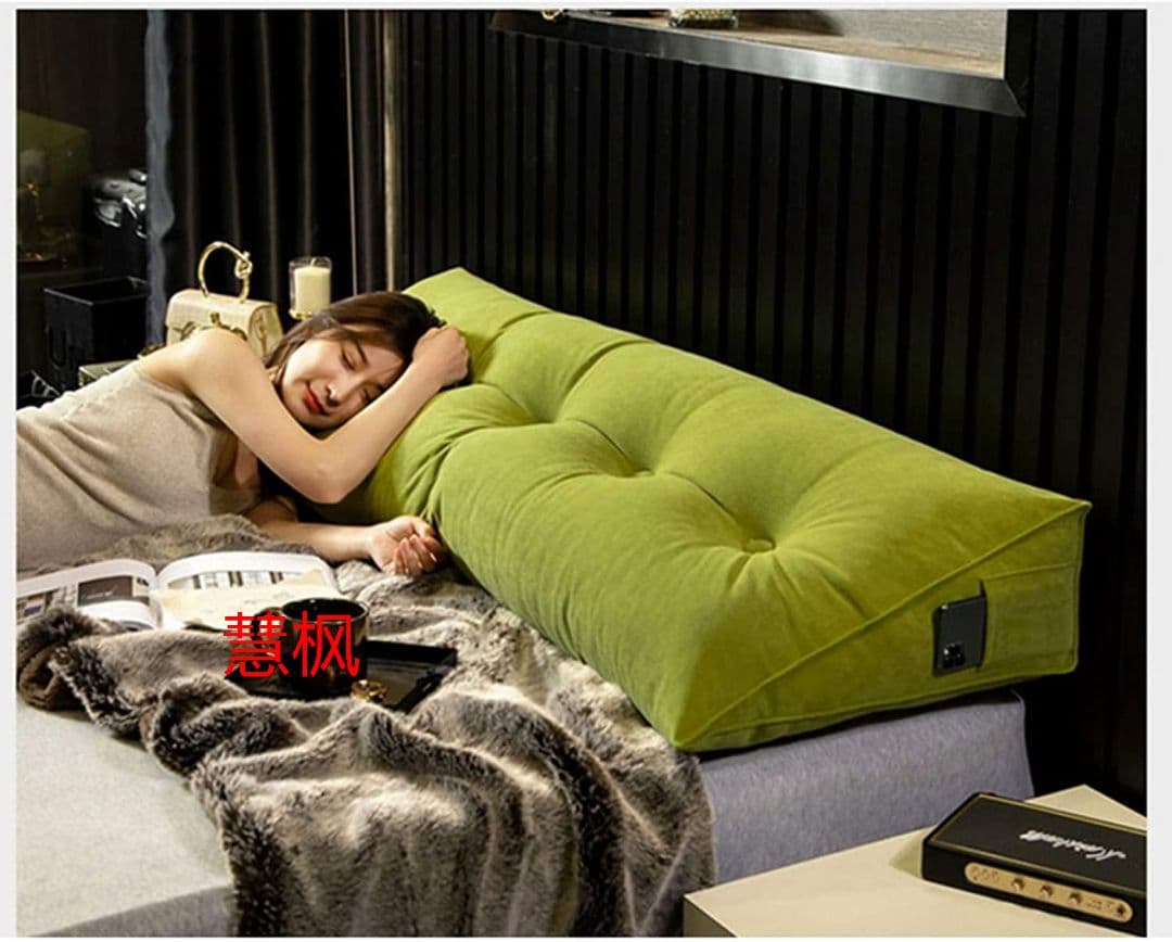 背もたれ クッション ベッド 三角 背もたれクッション 80*50*20cm1