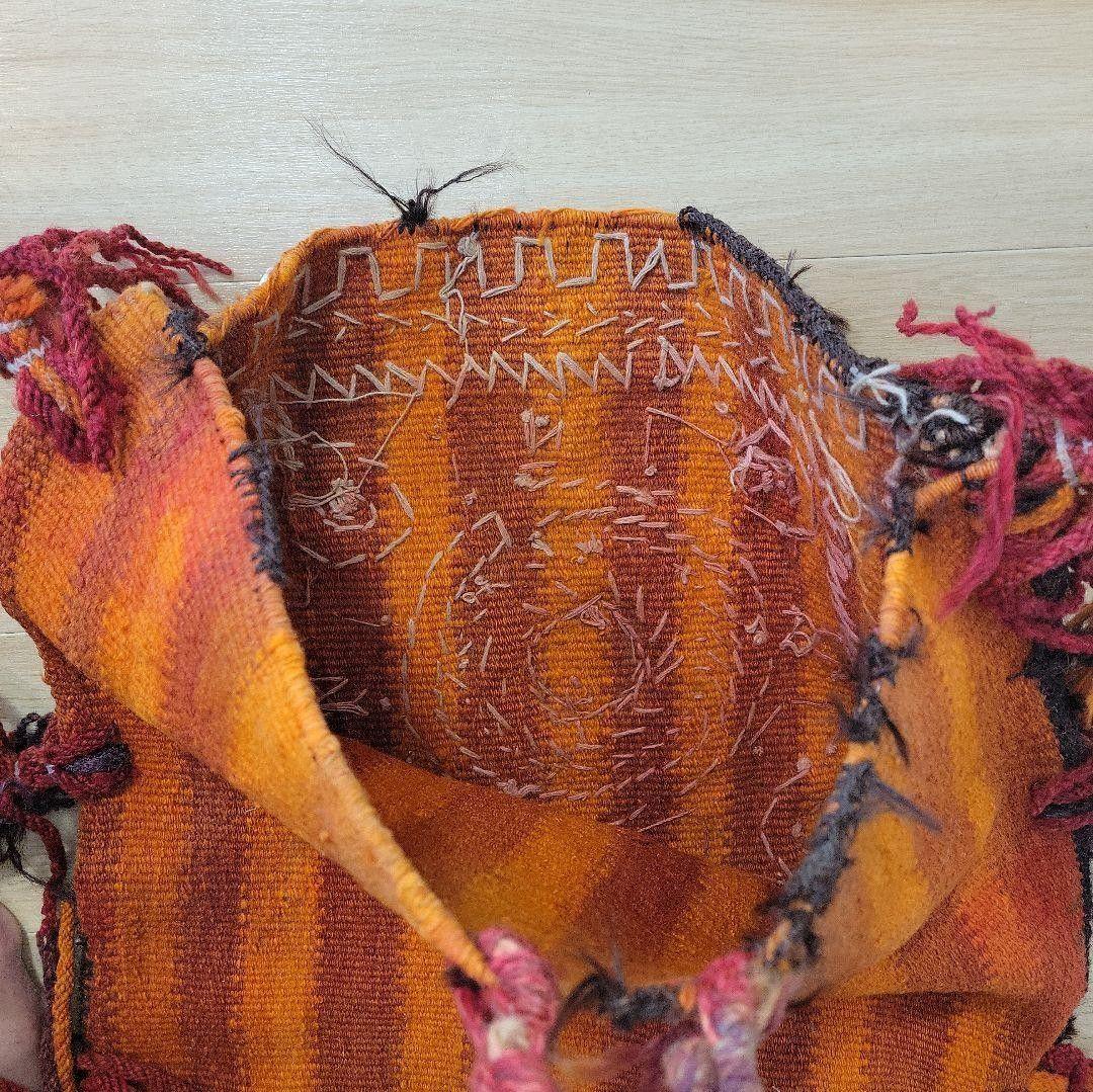 カラッシュ族の70年代のヴィンテージ・バッグ(キリム・手作り・硬貨・・貝殻