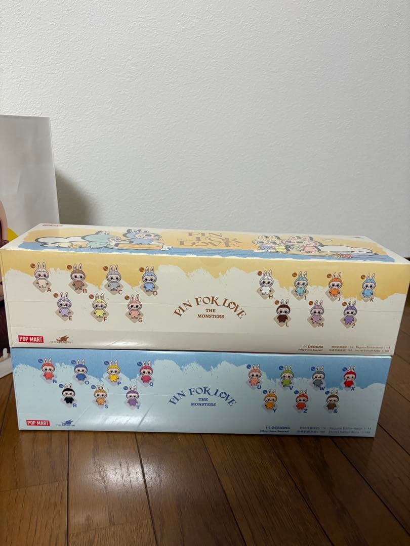 未開封POP MART PIN FOR LOVE ラブブイニシャル2個セット