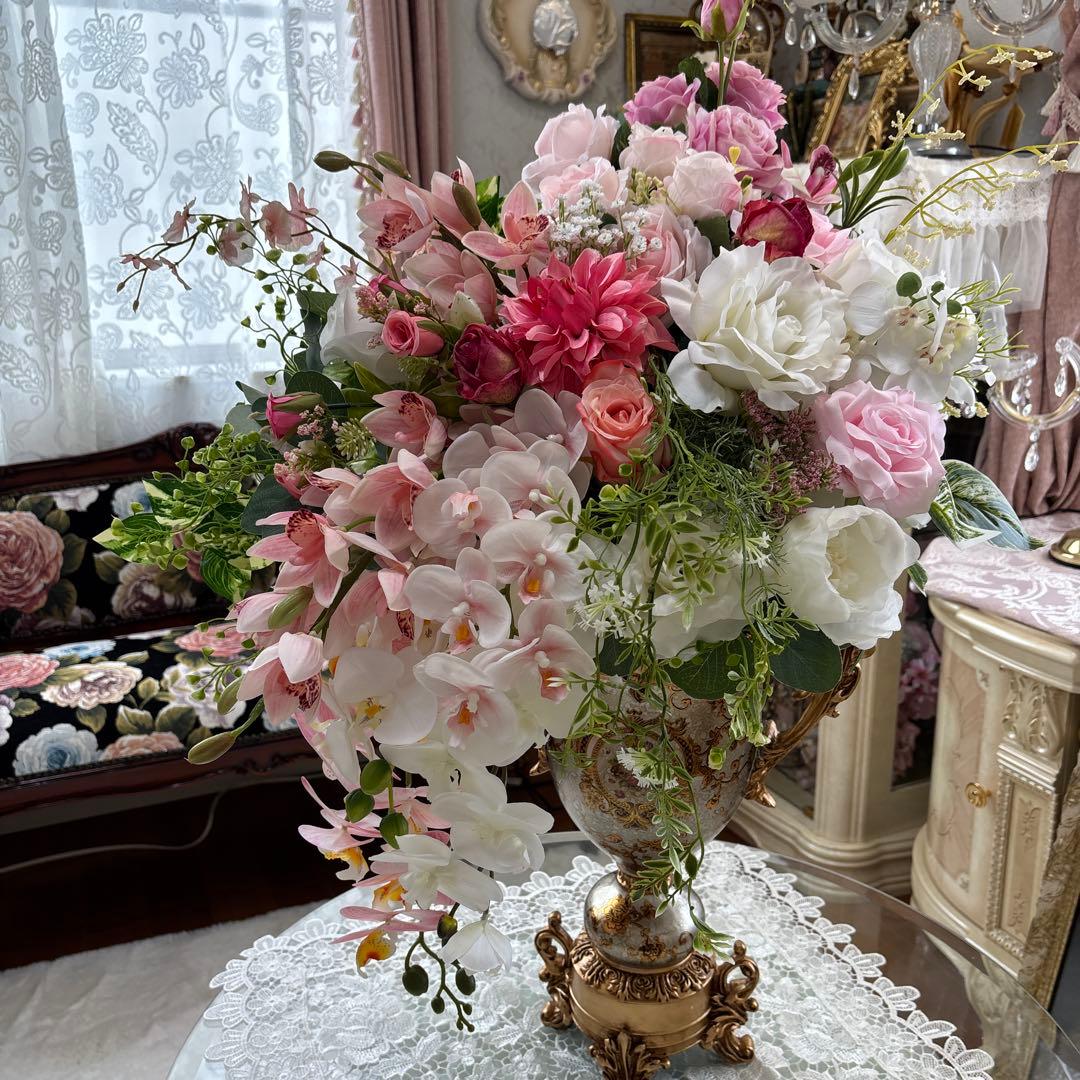 超大型 ロココ調 フラワーアレンジ 造花