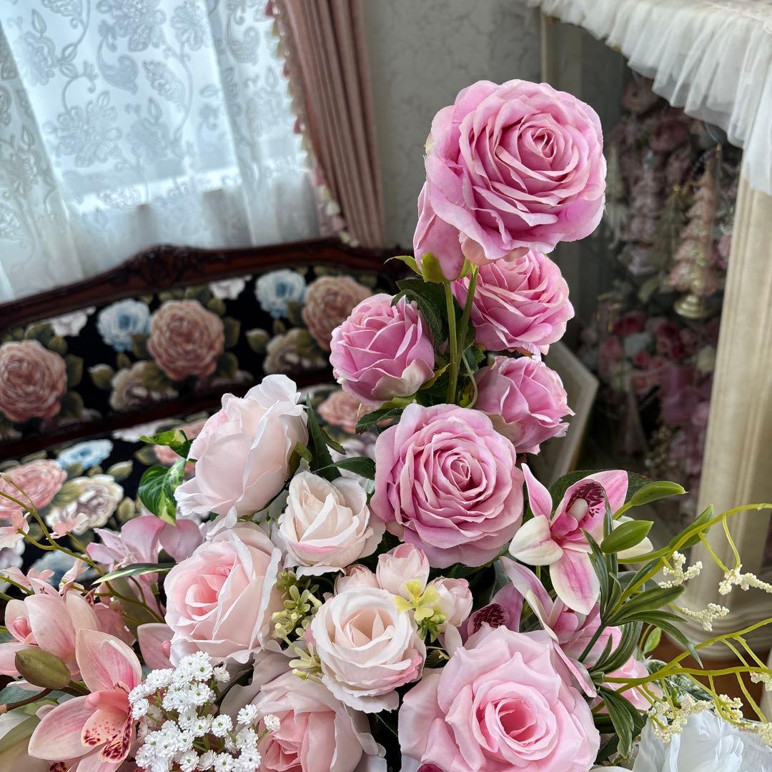 超大型 ロココ調 フラワーアレンジ 造花