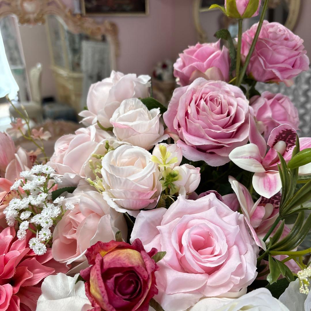超大型 ロココ調 フラワーアレンジ 造花