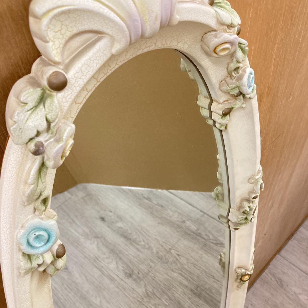 アンティーク調　ロココ調　ウォールミラー　壁掛け　鏡