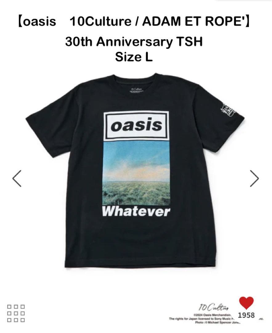oasis 30th Anniversary Tシャツ ブラック Lサイズ - メルカリ