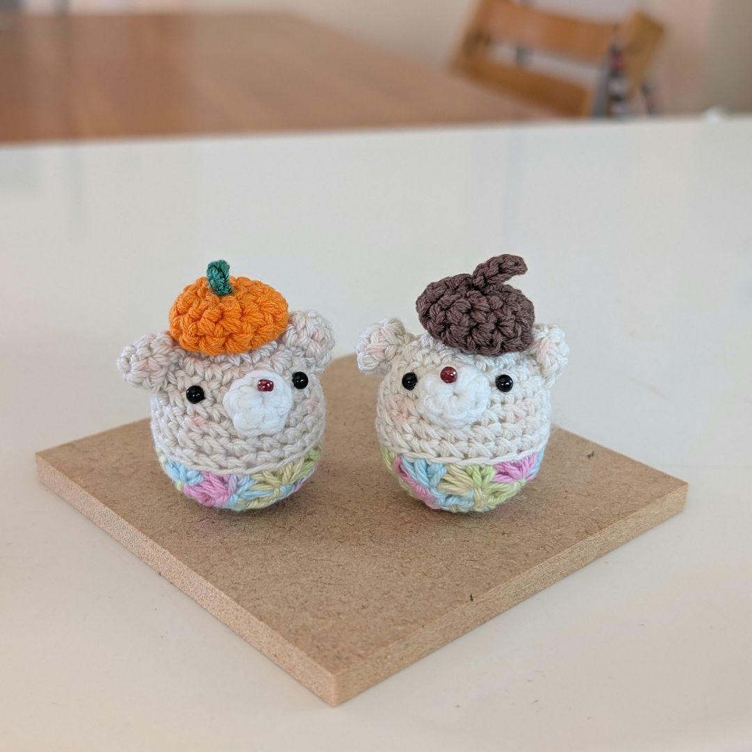 ハロウィン あみぐるみ　 3匹のくまセット