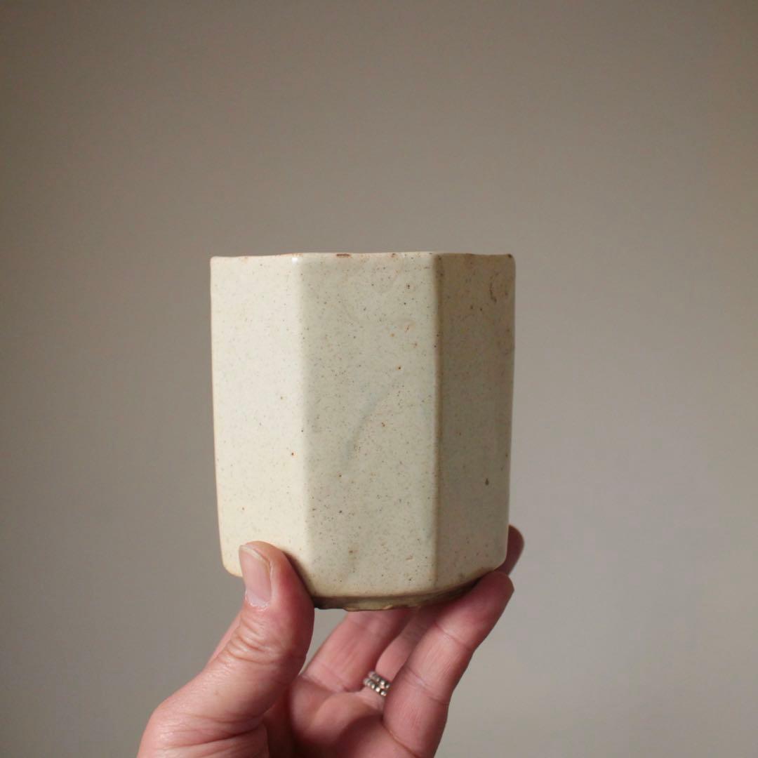 李朝 面取 八角 筆筒 筒茶碗 古美術 朝鮮美術 古道具 アンティーク