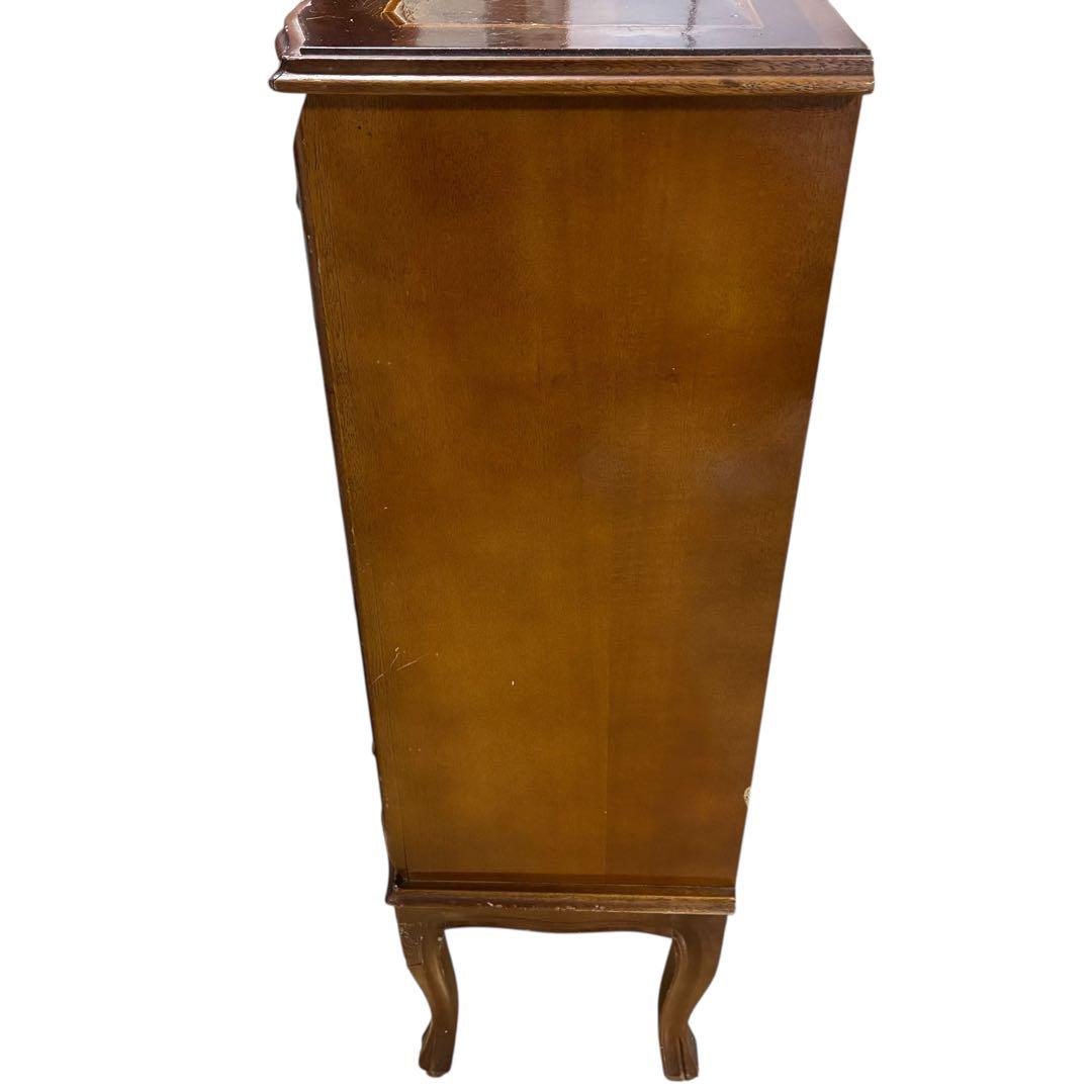 【イタリア製】アンティーク調 猫脚 4段チェスト 木製 クラシック