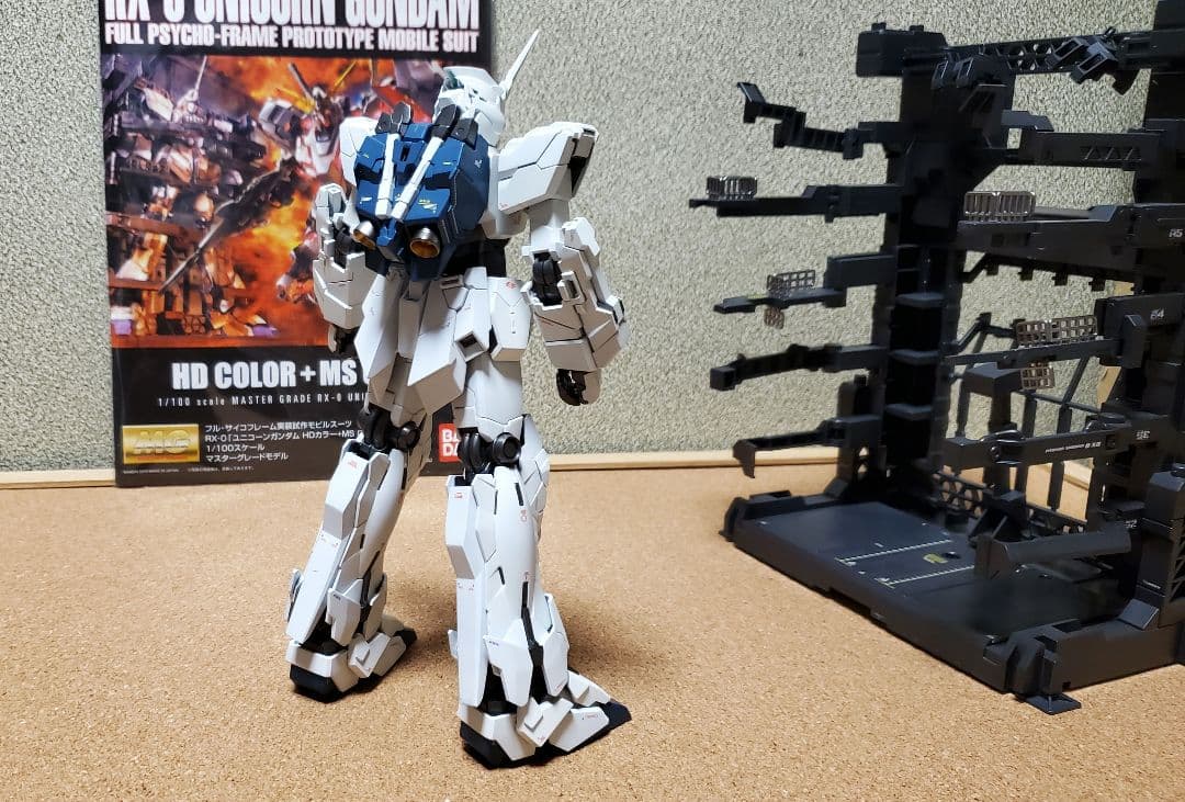 MG ユニコーンガンダム HD COLOR+MS CAGE 塗装済み完成品