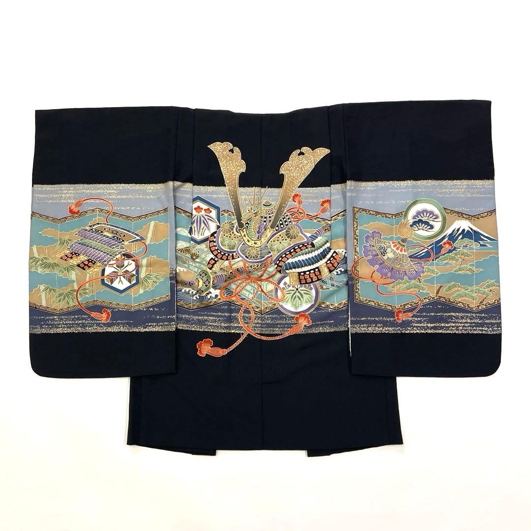 七五三 羽織セット 男の子 羽織 着物 長襦袢 半衿付き 5歳 No.137