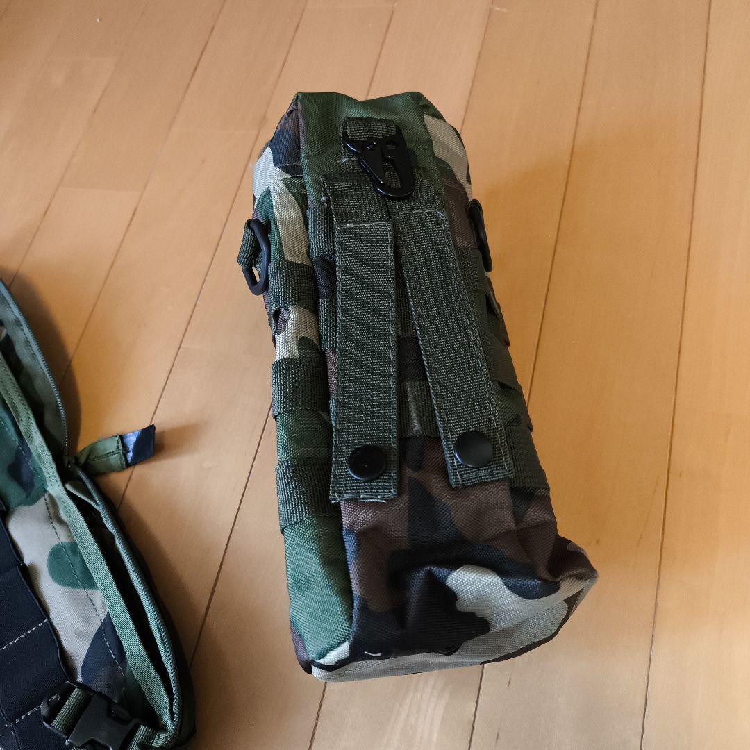 ウッドランド迷彩 装備セット ボディアーマーPASGT コンシャツ ポーチ