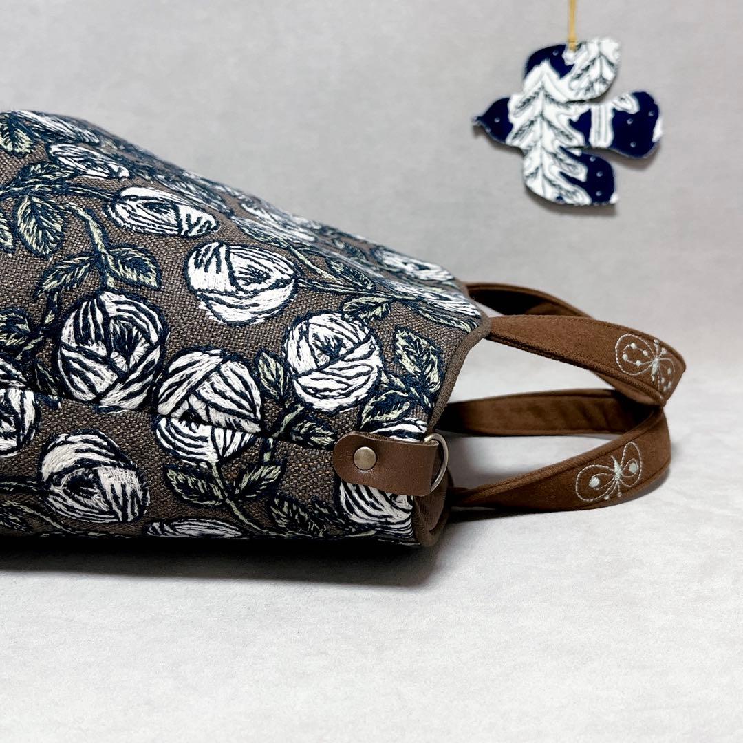 ハンドメイド　ミナペルホネン　basket bag〜パイピング仕立て⑅︎◡̈︎*