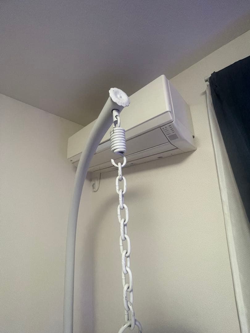 【東京・神奈川のみ】室内使用エッグ型ハンギングチェア ホワイト