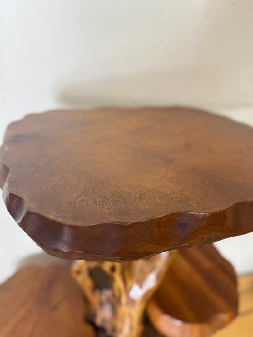 天然木 盆栽台 花台 飾り台3段