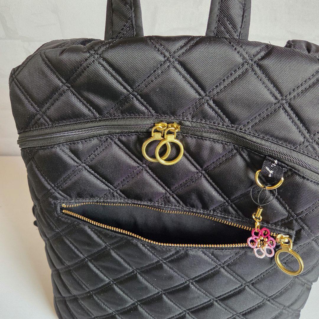 ろん様 楕円底リュック(L) ナイロンオックスキルト ハンドメイド