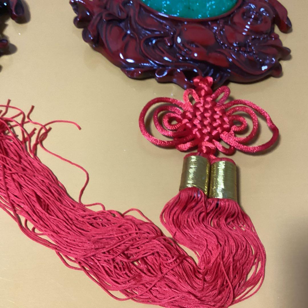 2494 「開運」中国吊るし飾り　約80cm