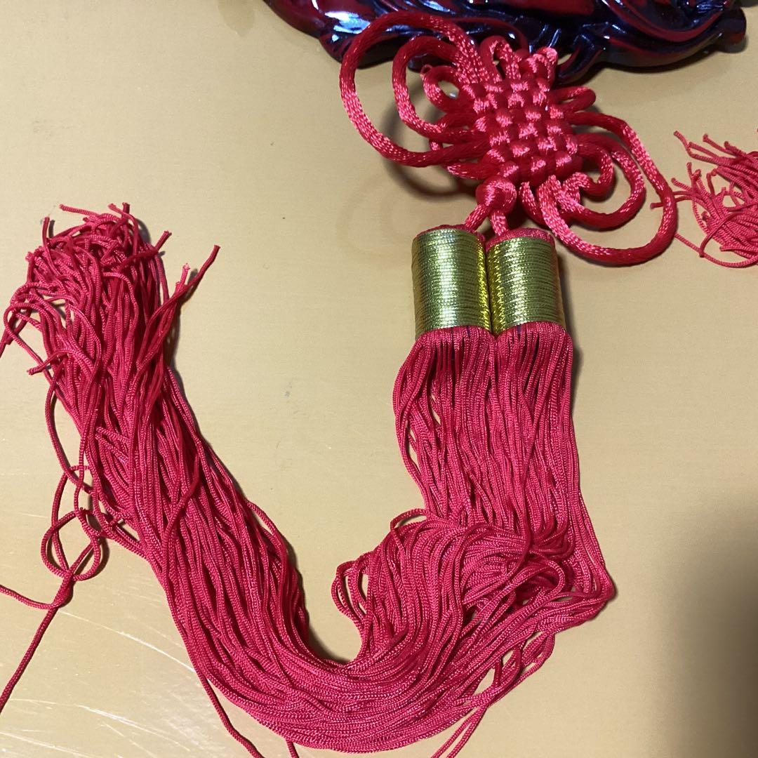 2494 「開運」中国吊るし飾り　約80cm