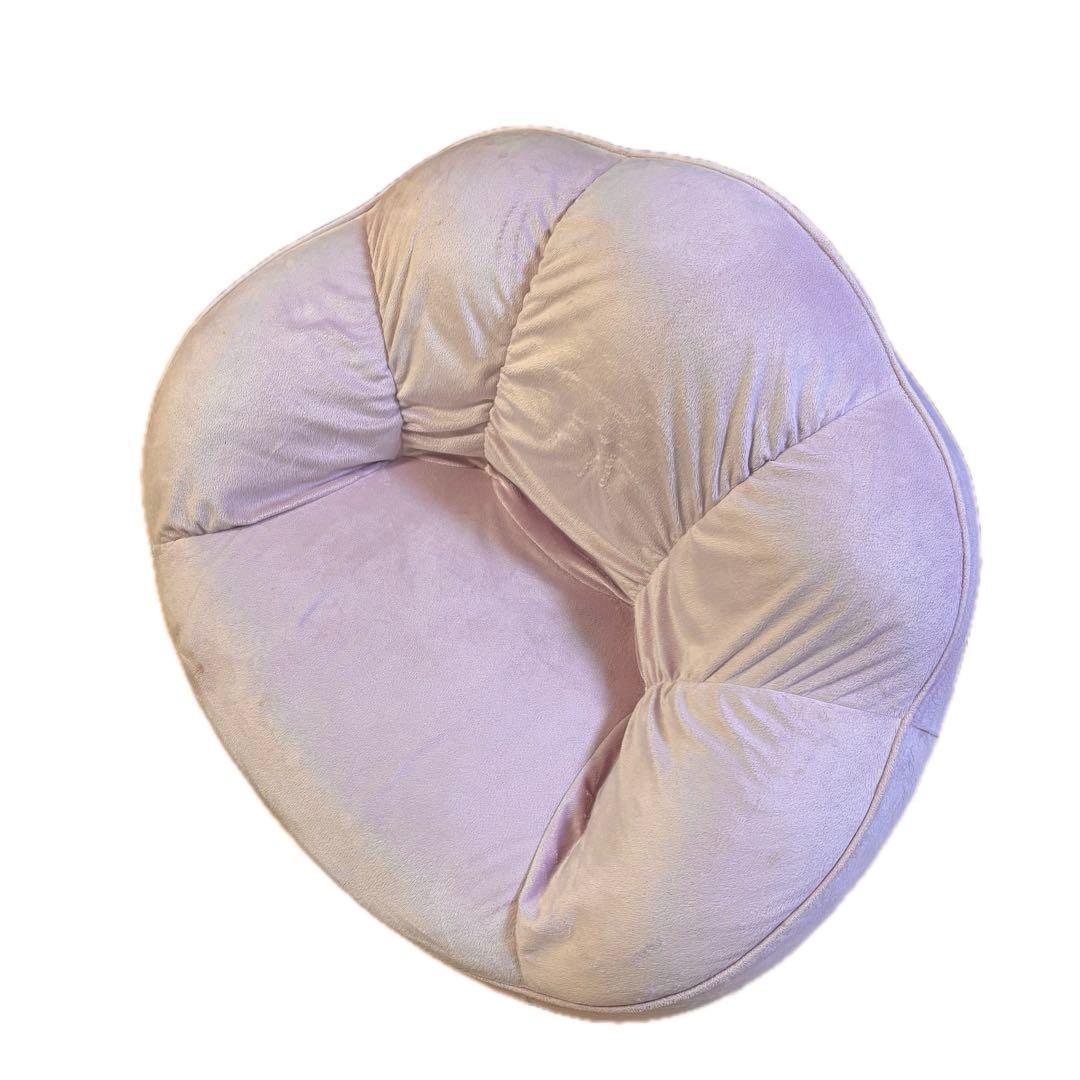 1人掛け ソファ 座椅子 チェア ベロア シェル 貝殻 姫系 ピンク ラベンダー