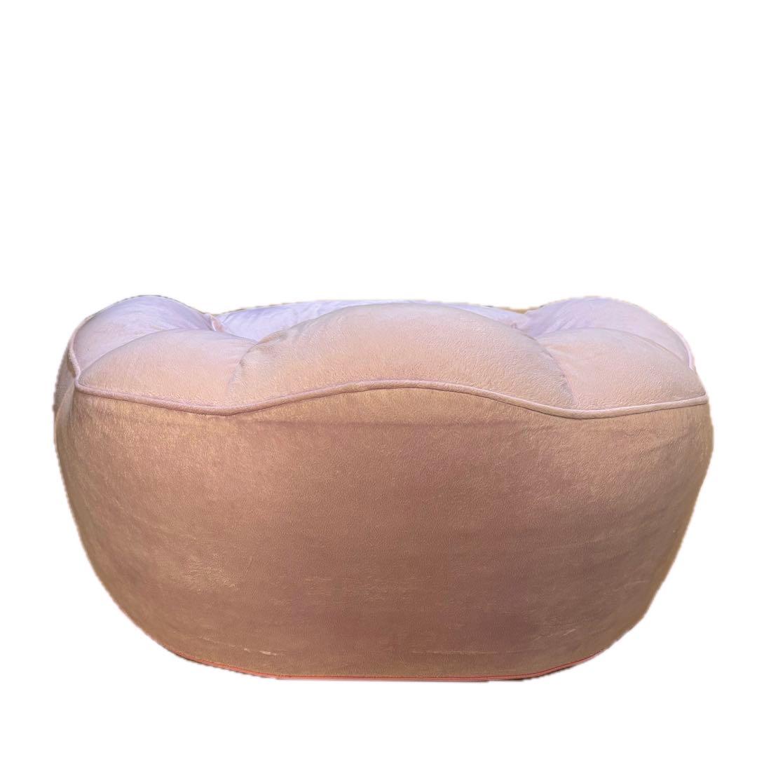 1人掛け ソファ 座椅子 チェア ベロア シェル 貝殻 姫系 ピンク ラベンダー