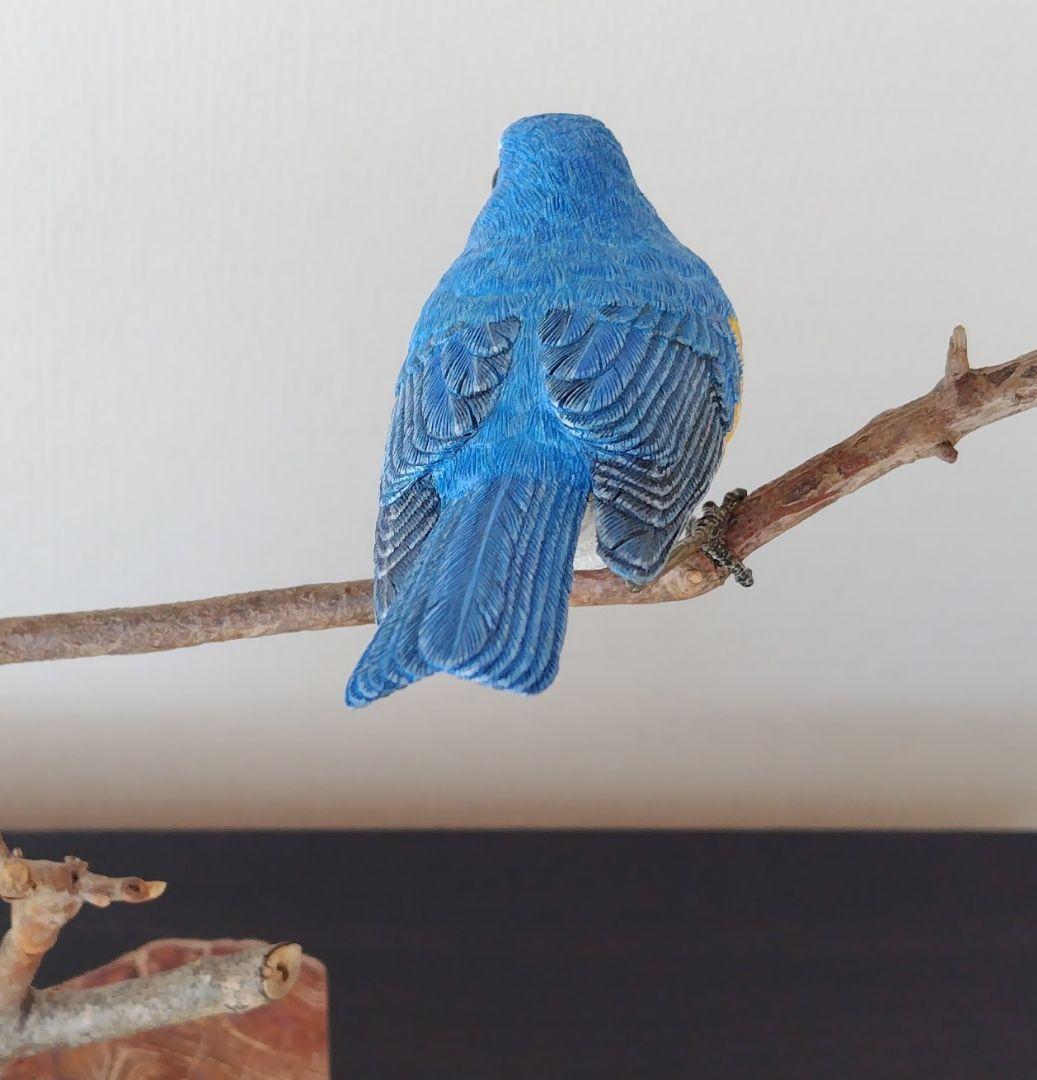 バードカービング”ルリビタキ(瑠璃鶲） S.No.:B1011